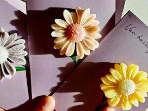 ECHO - Geurende Wenskaart met Wasbloem – “Van harte gefeliciteerd”